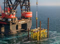Heerema installs foundations piles of HKW-B jacket