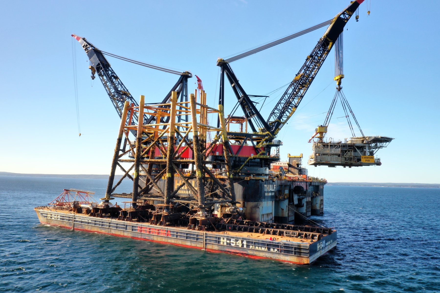 Sable Island Exxonmobil Heerema Thialf removal recycling decommissioning