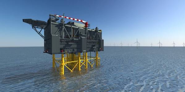 Artist Impression Sofia Wind Farm HVDC offshore converter platform